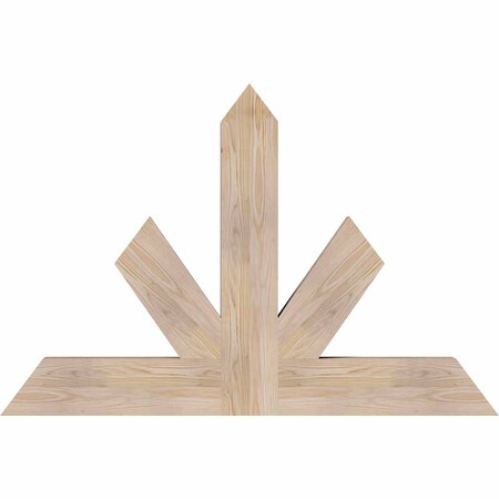 Ekena Millwork Saratoga Smooth Timber Gable Bracket, Douglas Fir, 48"W x 32"H x 3 1/2"D x 5 1/2"F, 16/12 Pitch GBW048X32X0406SAR00SDF